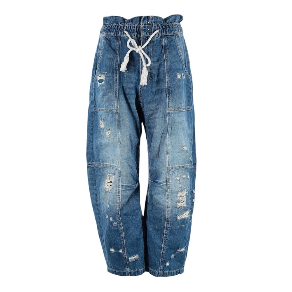 Free People We The Free In My Time Denim Cargo Jeans